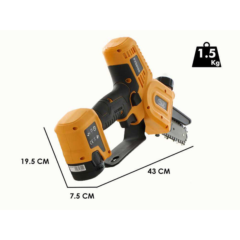 Seghetto per potatura a batteria Volpi PVS5100 14,4 V 2,5 Ah