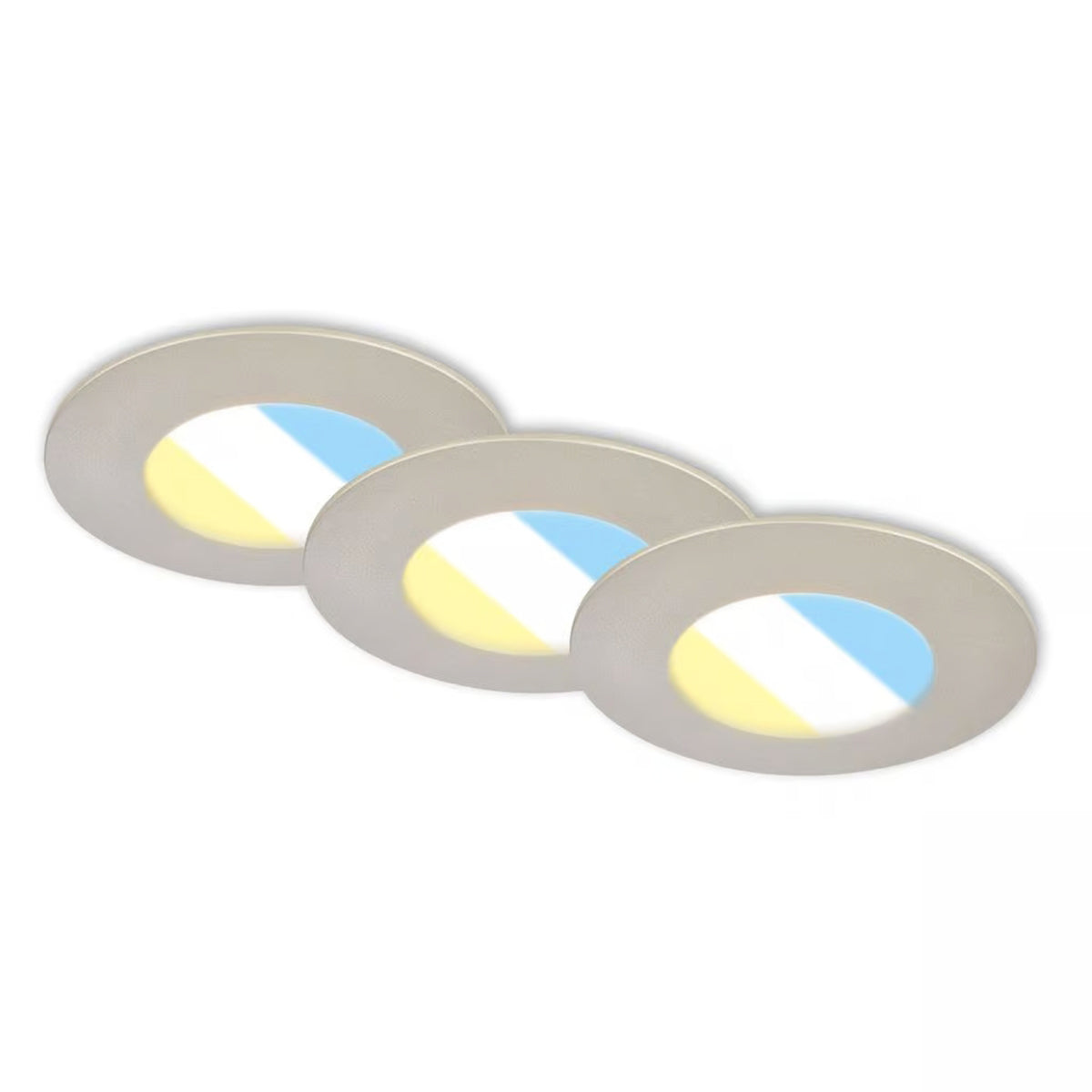 Set 3 faretti LED da incasso CTS luce selezionabile 4,9W 580lm