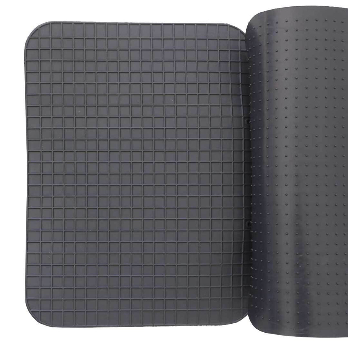 Set 4 tappetini auto univarsali in PVC nero antiscivolo