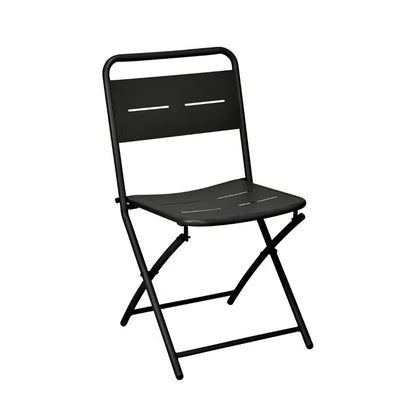 Set Bistrot in metallo nero pieghevole salvaspazio tavolino e 2 sedie