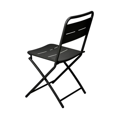Set Bistrot in metallo nero pieghevole salvaspazio tavolino e 2 sedie