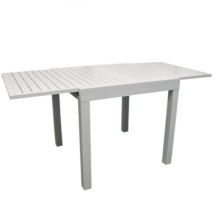Set da giardino in alluminio tavolo allungabile e 4 sedie Ios