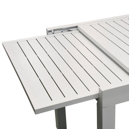 Set da giardino in alluminio tavolo allungabile e 4 sedie Ios