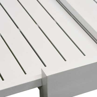 Set da giardino in alluminio tavolo allungabile e 4 sedie Ios