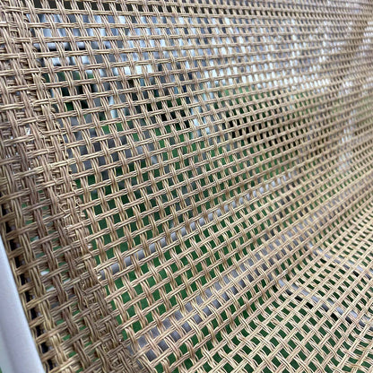 Set da giardino metallo due poltrone divano con tavolino tortora Tropea