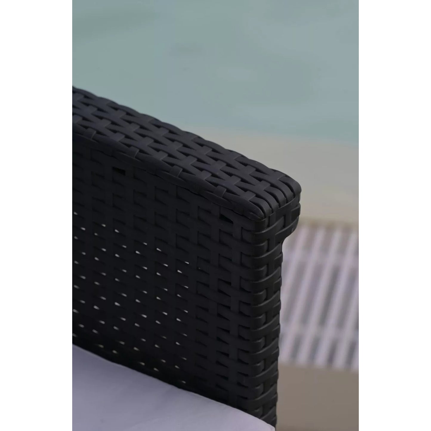Set da giardino effetto rattan 2 poltrone divano e tavolino Dolcefarniente