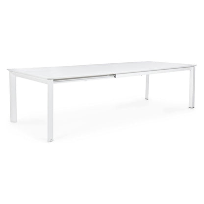 Set tavolo allungabile e 6 sedie bianco e grigio