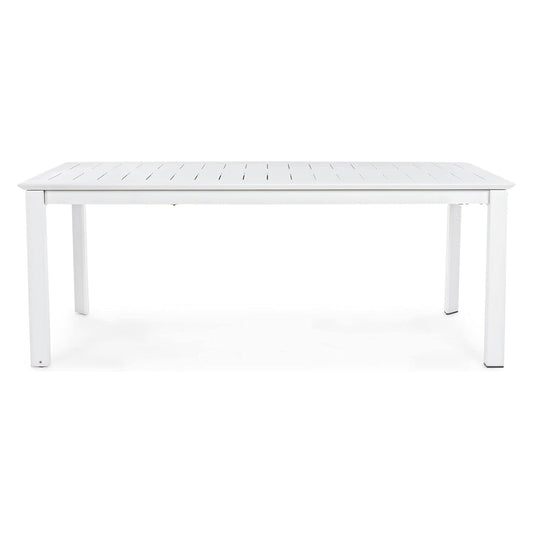 Set tavolo allungabile e 6 sedie bianco e grigio