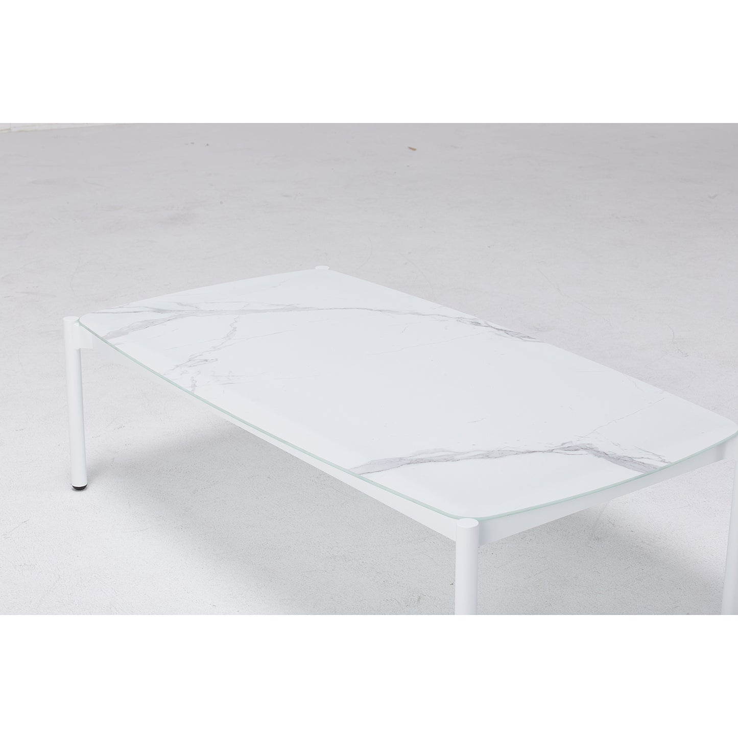 Set da giardino angolare con cuscini bianco e grigio Bodrum