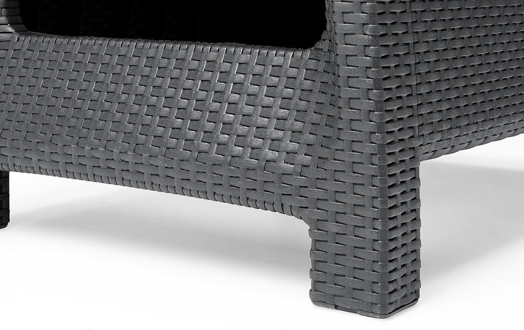 Set da giardino con divano poltrone e tavolino antracite Keter Corfu Lounge