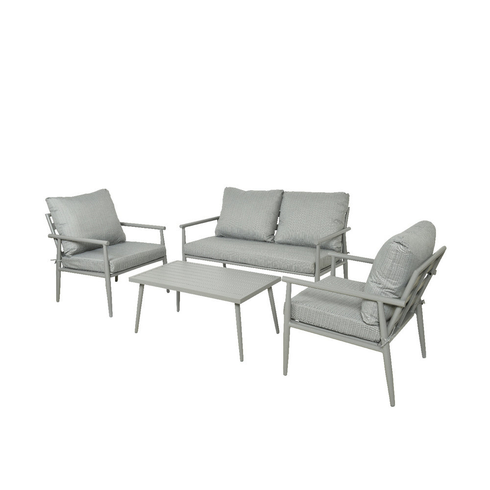 Set da giardino in alluminio La Romana grigio chiaro