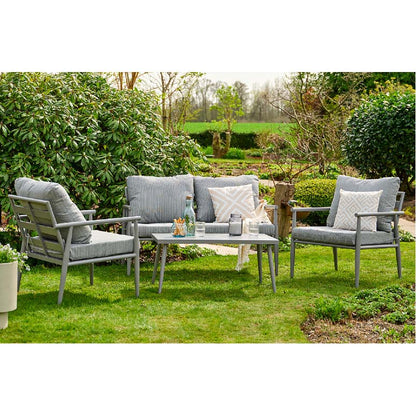 Set da giardino in alluminio La Romana grigio chiaro