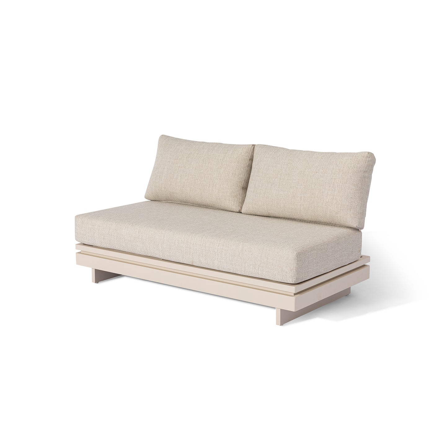 Set da giardino in teak 6 pezzi con cuscini colore cashmere