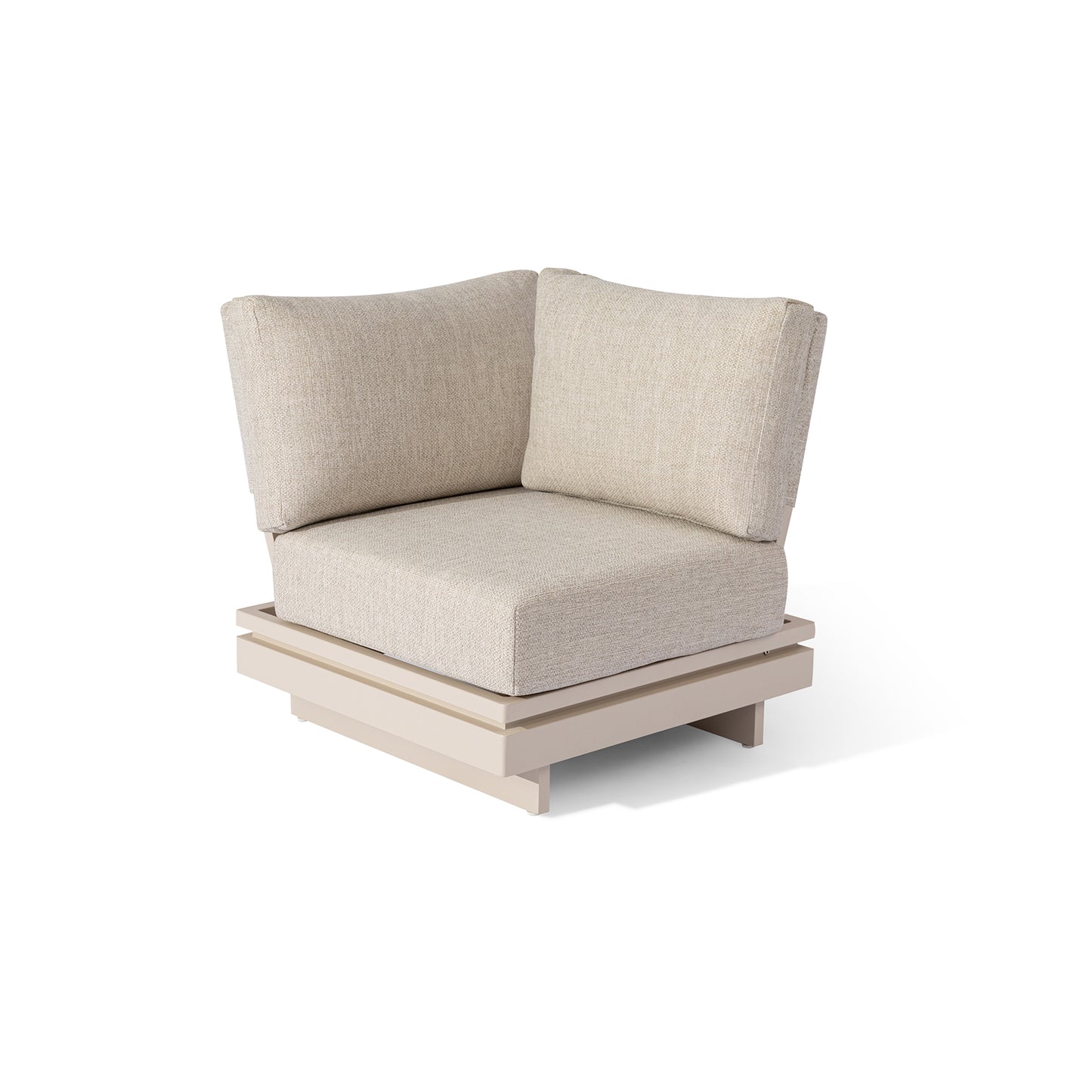 Set da giardino in teak 6 pezzi con cuscini colore cashmere