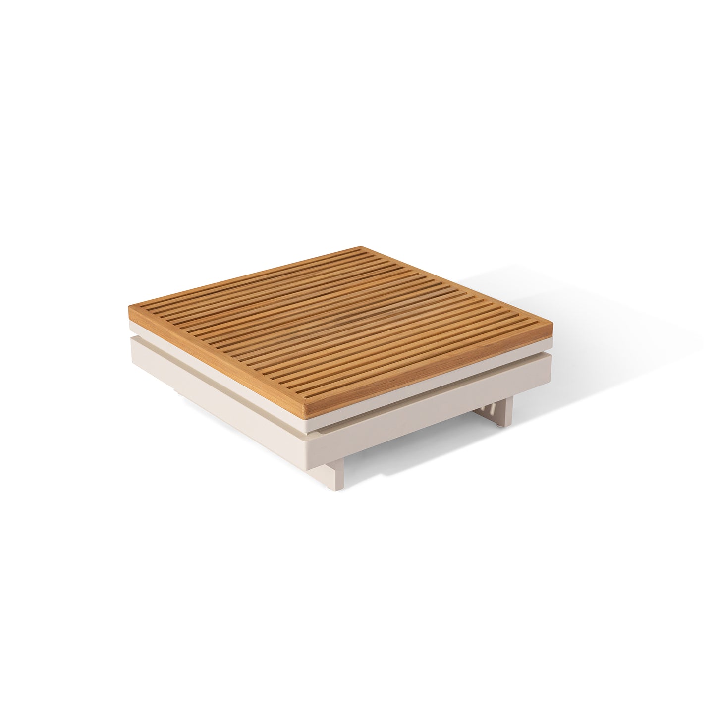 Set da giardino in teak 6 pezzi con cuscini colore cashmere