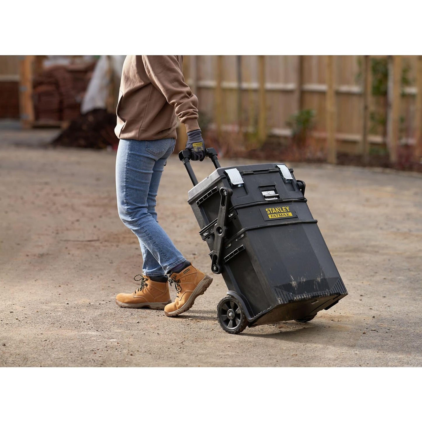 Baule portautensili con ruote Stanley Fat Max Work Station cantilever 85,7 lt