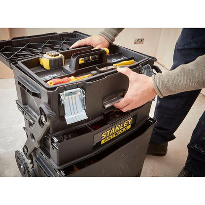 Baule portautensili con ruote Stanley Fat Max Work Station cantilever 85,7 lt