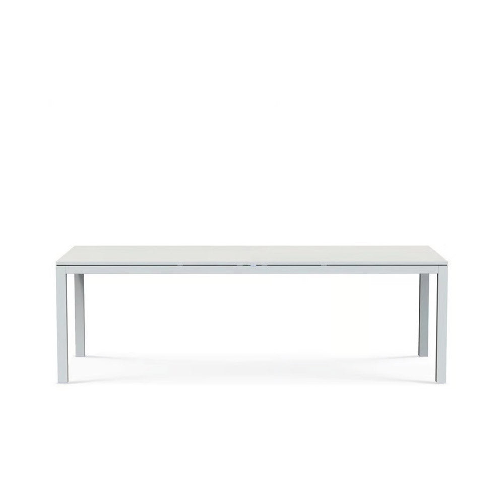 Set tavolo allungabile con 6 sedie bianco e grigio