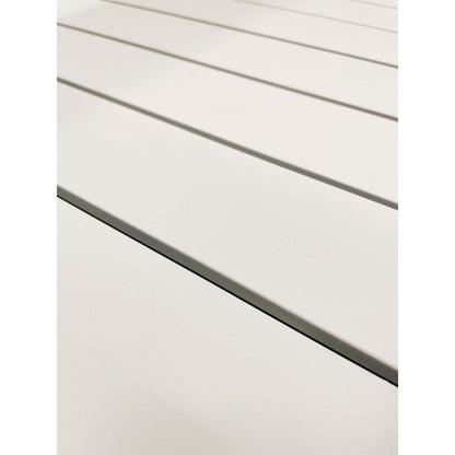Set tavolo allungabile con 6 sedie bianco e grigio