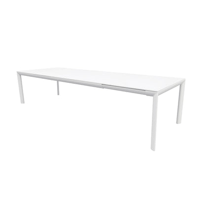 Set tavolo allungabile con 6 sedie bianco e grigio