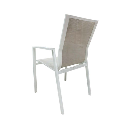 Set tavolo allungabile con 6 sedie bianco e grigio