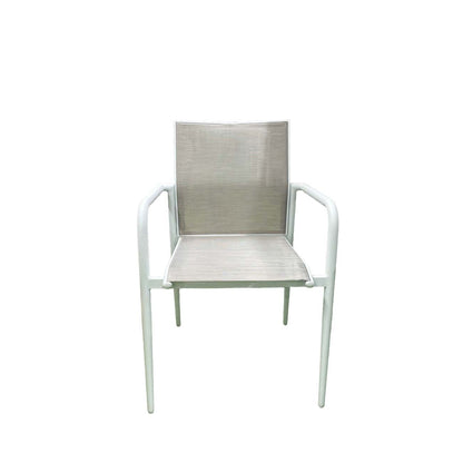 Set tavolo allungabile effetto polywood e 6 sedie grigio