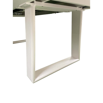 Set in alluminio tavolo e 6 sedie grigio e bianco Malaga