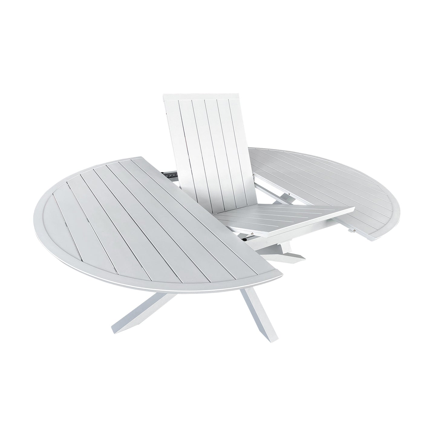 Set tavolo e 4 sedie da giardino bianco Cannes