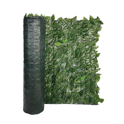 Siepe artificiale Ivy 100x300 cm verde scuro con ombreggiante