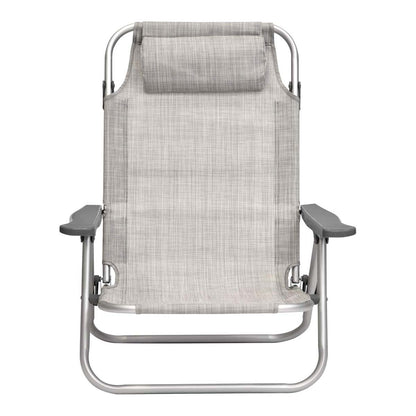 Spiaggina mare pieghevole in alluminio 46x59 cm con cuscino