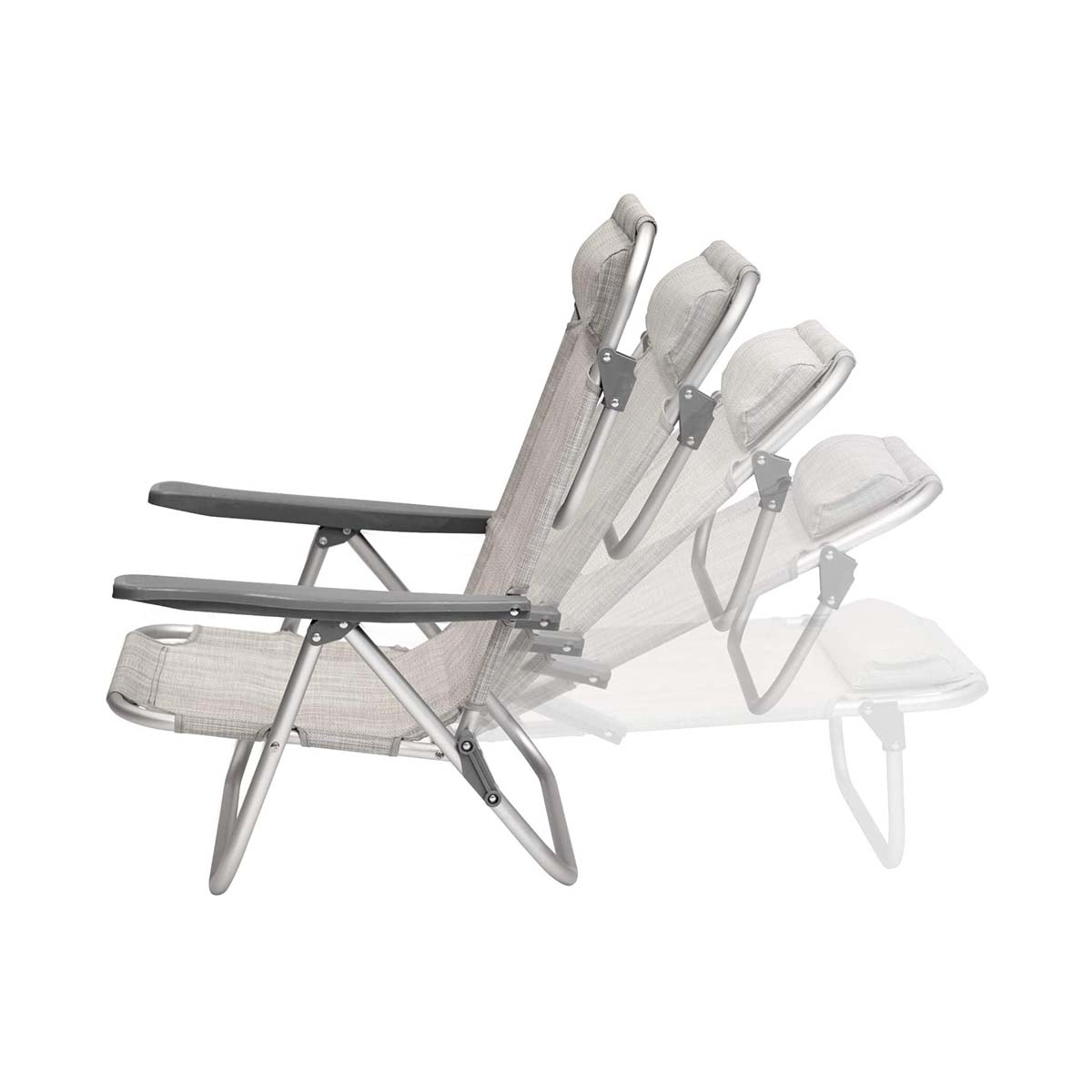 Spiaggina mare pieghevole in alluminio 46x59 cm con cuscino