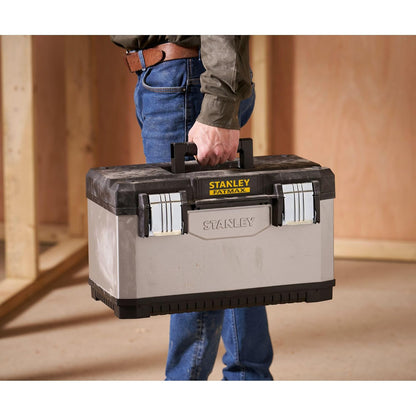 Stanley cassetta portautensili 20" Metal-Plastic FatMax grigia con vaschetta 1-95-615