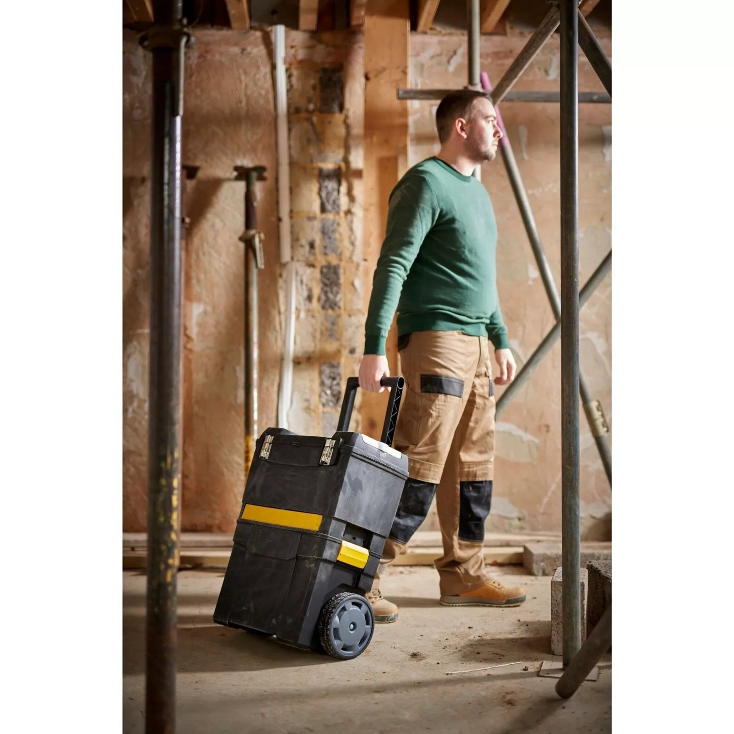 Stanley trolley porta utensili 2 in 1 con ruote e cassetta da 12,5 pollici