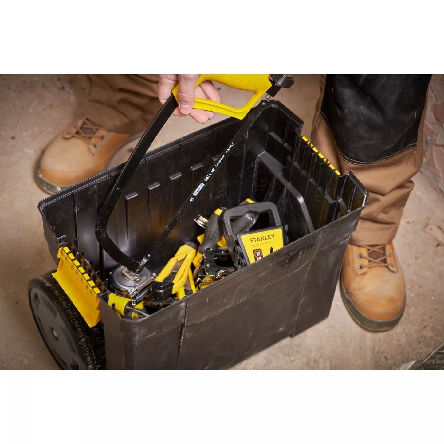 Stanley trolley porta utensili 2 in 1 con ruote e cassetta da 12,5 pollici