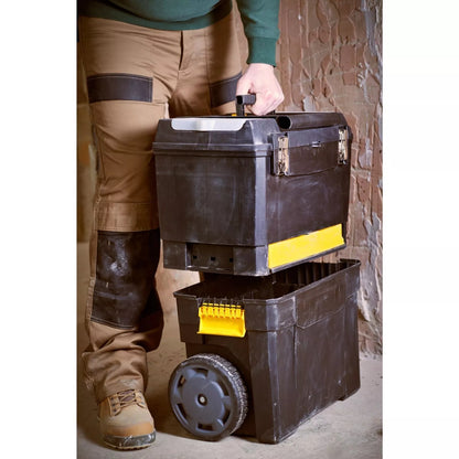 Stanley trolley porta utensili 2 in 1 con ruote e cassetta da 12,5 pollici