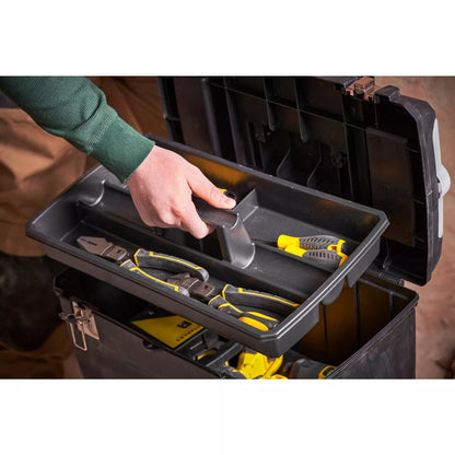 Stanley trolley porta utensili 2 in 1 con ruote e cassetta da 12,5 pollici