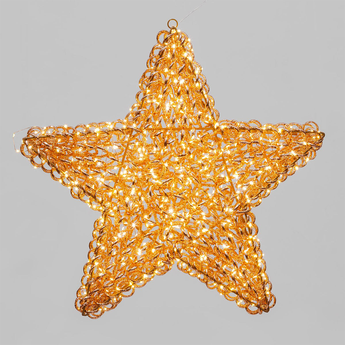 Stella natalizia luminosa 3D da interno ed esterno 58 cm rose gold 720 microLED