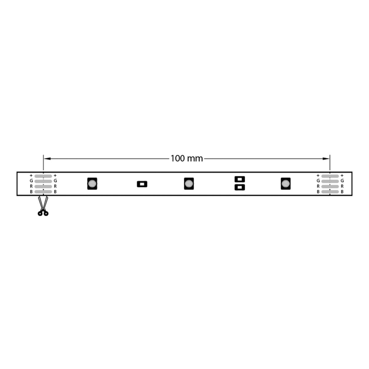 Strip LED RGB multicolore 2 metri con telecomando e alimentatore 12V