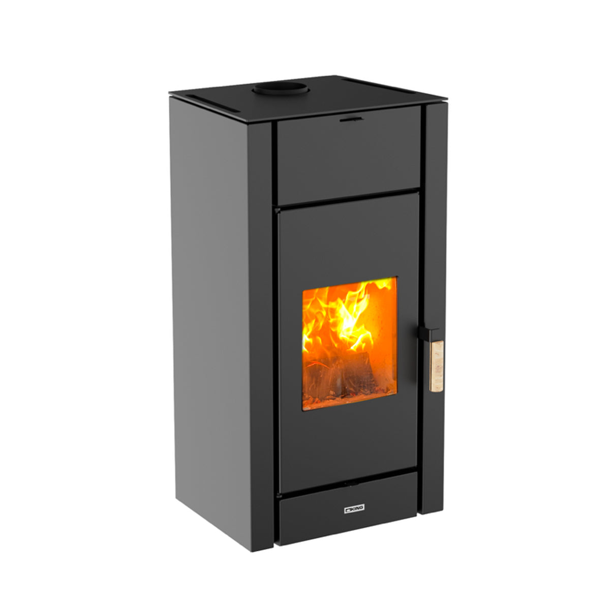Stufa a legna ventilata Woodline King grigia 10,9 kW 280 m³