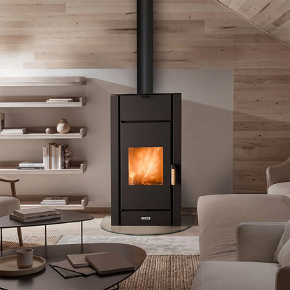 Stufa a legna ventilata Woodline King grigia 10,9 kW 280 m³