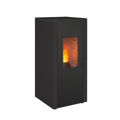 Stufa a pellet King Evo 92 grigio puntinato 8,3 kW 215 m³ con telecomando