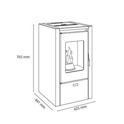 Stufa a pellet King Little 6kW 145 m³ con telecomando