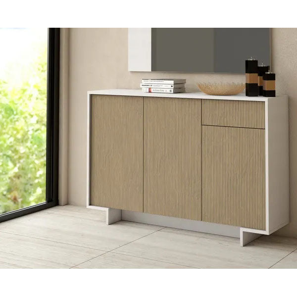 Madia slim Frame Terraneo 3 ante con cassetto 134x35x87 cm vari colori