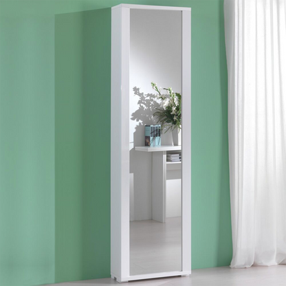 Armadio multiservizio 50x182x31 cm con anta specchiata e cornice