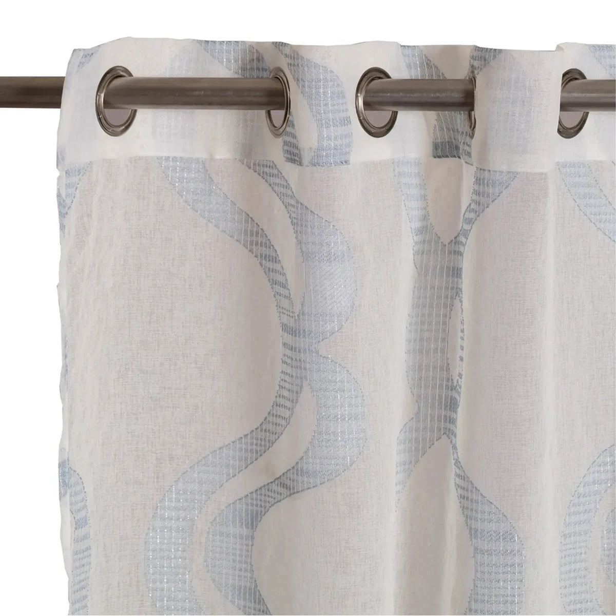 Tenda con occhielli Maratea blu semifiltrante 140x280h cm