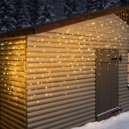 Tenda luminosa da esterno natalizia 300 cm cielo stellato bianco caldo 360 miniLED