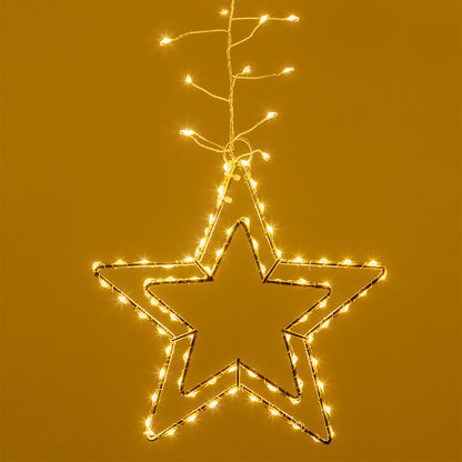 Tenda luminosa di Natale con stelle 320 cm da esterno bianco caldo 950 microLED