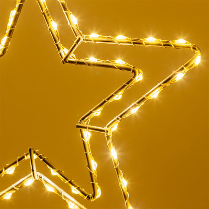 Tenda luminosa di Natale con stelle 320 cm da esterno bianco caldo 950 microLED