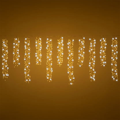 Tenda luminosa natalizia da esterno 300 cm bianco caldo e bianco 2000 microLED