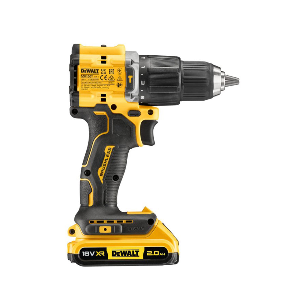 Trapano avvitatore brushless DeWalt 18 V 2 Ah incluse 2 batterie e valigetta